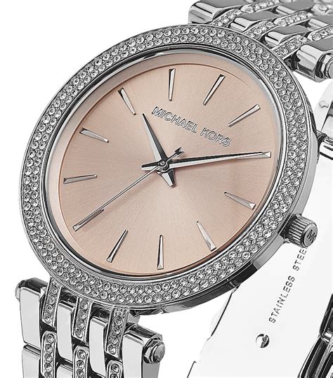 michael kors bei silver art|Michael Kors silver diamond watch.